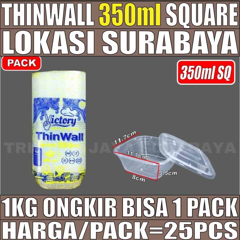 Thinwall Sq 350ml Dus 500pcs Victory