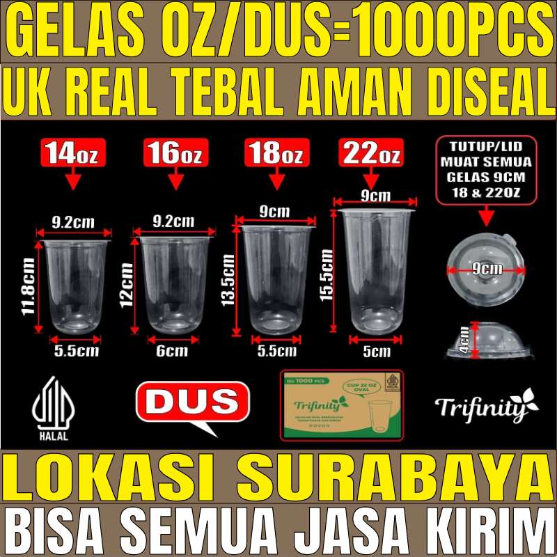 VARIAN Gelas Oz n Tutup Tebal 8gr