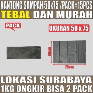 Kantong Sampah 50x75 Plastik Hdpe Tebal Pack