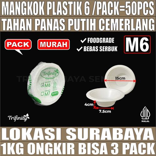 Mangkok M6 Trifinity Sedang Pack 50pcs