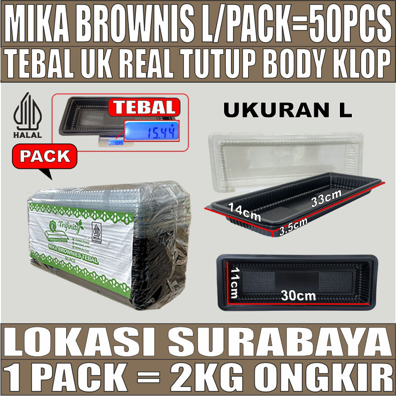 Mika Brownies Besar Ukuran L Pack 50pcs Trifinity