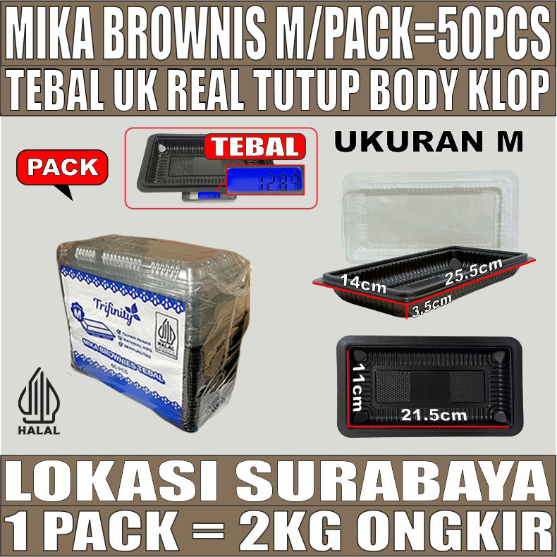 Mika Brownies Sedang Uk M Pack 50pcs Trifinity
