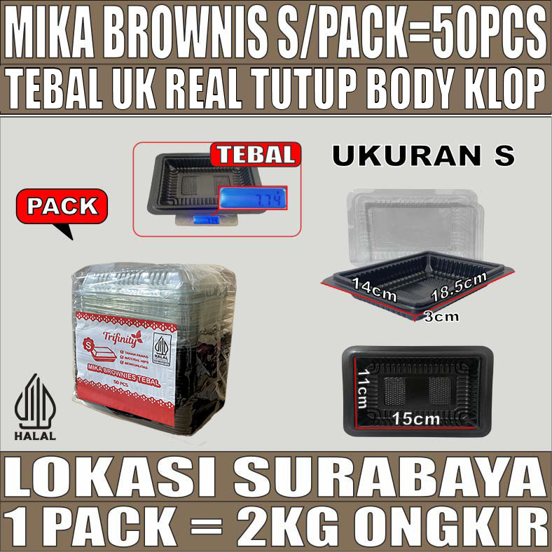 Mika Brownies Kecil Uk S Pack 50pcs Trifinity