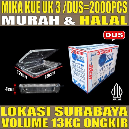 Mika Kue uk 3 Dus 2000pcs Ori