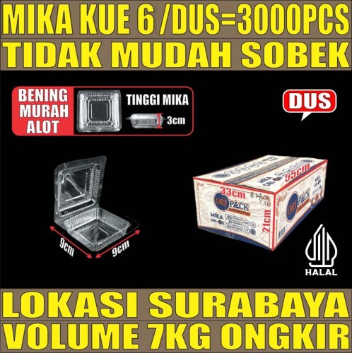 Mika Kue uk 6 Dus 3000pcs Ori