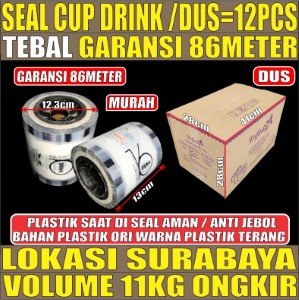 Seal Cup DRINK Dus 12 Roll Trifinity Garansi 90meter u Gelas oz tjs