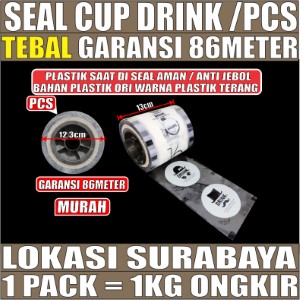 Seal Cup DRINK Per 1 Roll Trifinity Garansi 90meter u Gelas oz