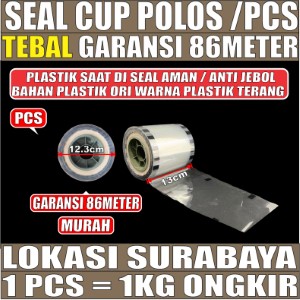 Seal Cup POLOS Per 1 Roll Trifinity Garansi 90meter u Gelas oz