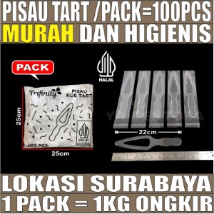 Pisau Kue Tart Besar Pack 100pcs Halal