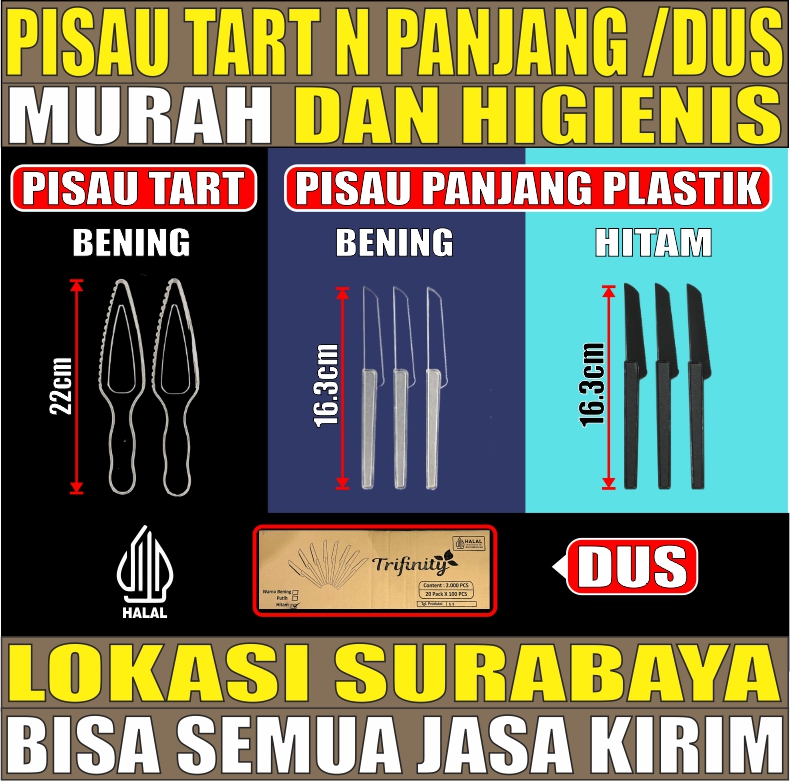 VARIAN Pisau Panjang n Pisau Tart Tebal 8,6gr