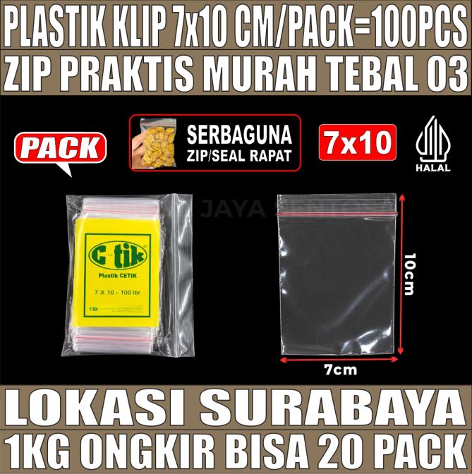 Plastik Klip 7x10 Ziplock Pe Bening PACK