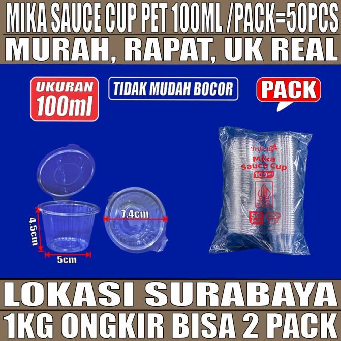Mika Saus Cup TRIFINITY 100ml Pack 50pcs