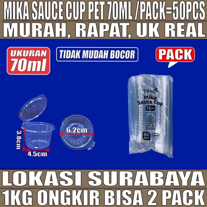 Mika Saus Cup TRIFINITY 70ml Pack 50pcs