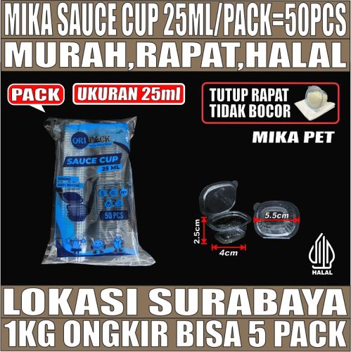 Mika Saus Cup 25ml Pack 50pcs