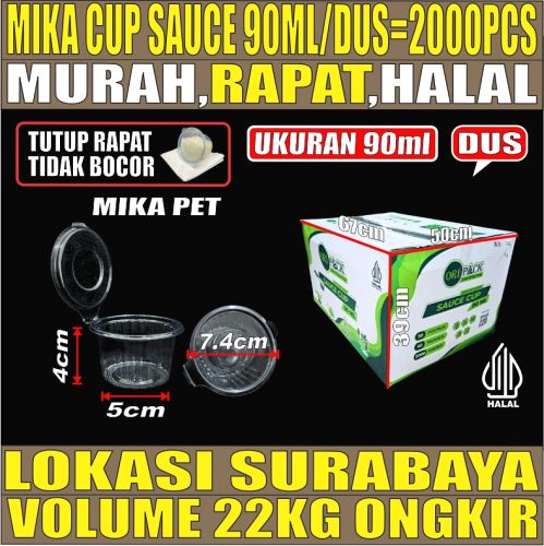 Mika Saus Cup 90ml Dus 2000pcs ori