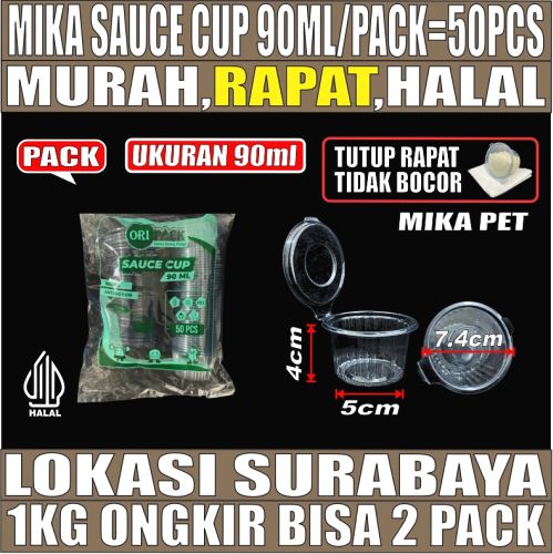 Mika Saus Cup 90ml Pack 50pcs