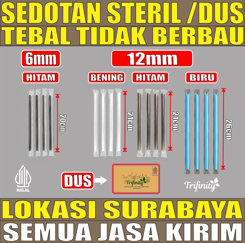 VARIAN Sedotan Poci n Bubble Steril Tebal 1,9gr