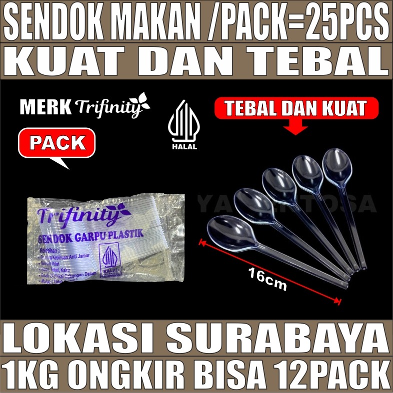 Sendok Makan Bening Pack 25pcs Halal