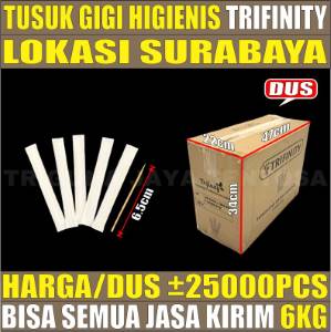 Tusuk Gigi Bambu Higienis Dus 25000pcs Trifinity tjs