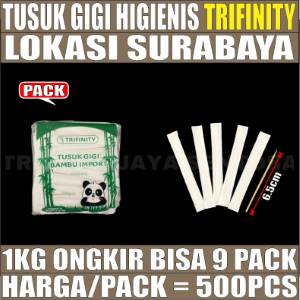 Tusuk Gigi Bambu Higienis Pack 500pcs Trifinity