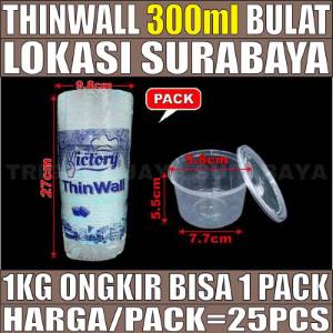 Thinwall Bulat 300ml Pack 25pcs Victory