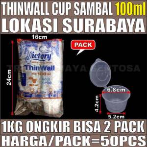 Thinwall Cup 100ml Pack 50pcs Victory