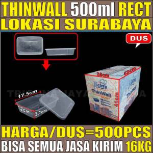 Thinwall Rect 500ml Dus Victory 500pcs Tebal 23.2gr vct