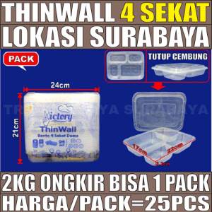 Thinwall 4 sekat Cembung Pack 25pcs Victory