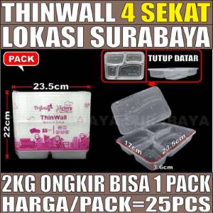 Thinwall 4 sekat Rata Pack 25pcs Victory