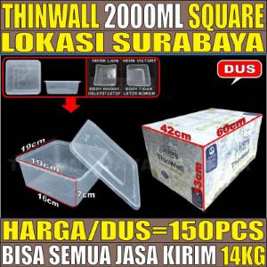 Thinwall SQ 2000ml Dus 150pcs Victory Tebal 56.5gr vct