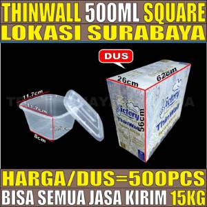 Thinwall SQ 500ml Dus 500pcs Victory Tebal 18.5gr vct