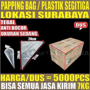 Plastik segitiga Papping Pipping Bag Corong Hiasan Kue Dus 5000pcs Ori