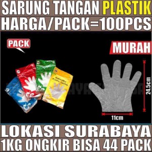 Sarung Tangan plastik 1 pack isi 100pcs Hand Glove Dapur Multifungsi LKR16