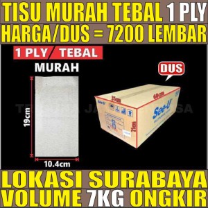 Tisu See U Per Dus 7200sheet Tebal 1ply tjs