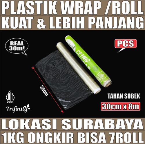 Plastik wrapping 30cmx30mtr Per 1 Roll Cling wrap